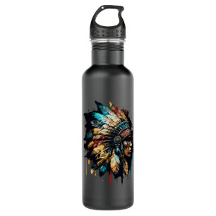 Native American Dreamcatcher Indian Design 24 Stainless Steel Water Bottle