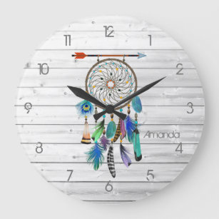 Native American Dreamcatcher Large Clock