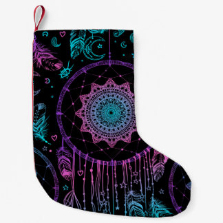Native American Dreamcatcher Moon Pattern Small Christmas Stocking