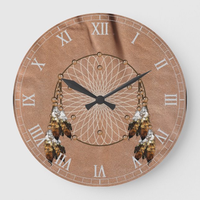 Native American Dreamcatcher Wall Clock (Front)