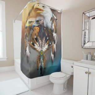 Native American Eagle 02 Shower Curtain