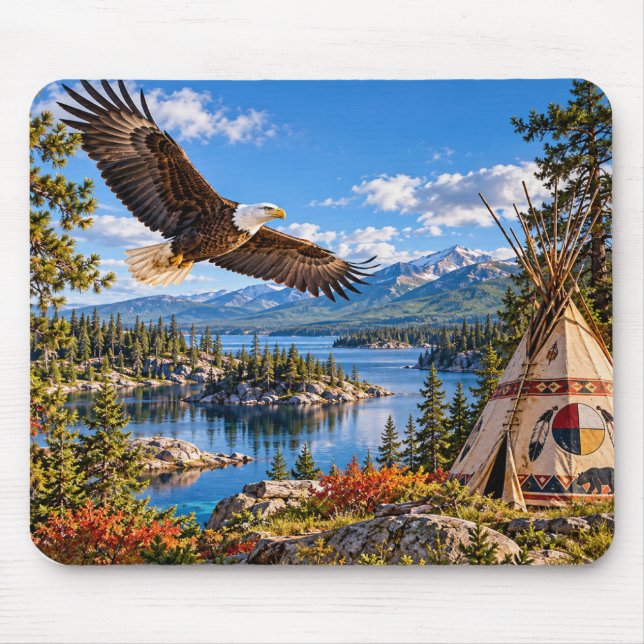 Native American Eagle Mousepad (Front)