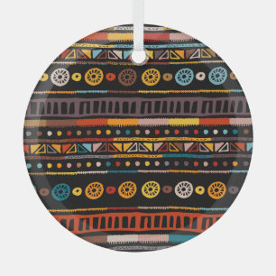 Native American Essence: Ethnic Vintage Glass Ornament