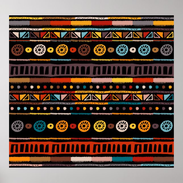 Native American Essence: Ethnic Vintage Poster (Front)