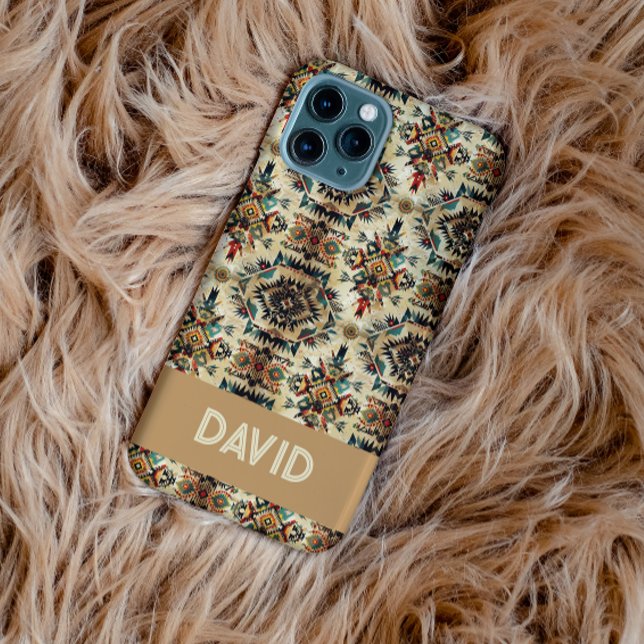 Native American Ethnic Art Tribe Pattern Custom  Speck iPhone Case ( Native American Ethnic Art Tribe Pattern, vintage-inspired tribal design, showcases geometric shape)