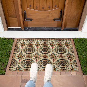 Native American Ethnic Art Tribe Pattern Vintage Doormat