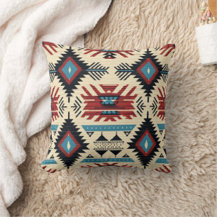 Native American Ethnic Art Tribe Pattern Vintage Throw Pillow