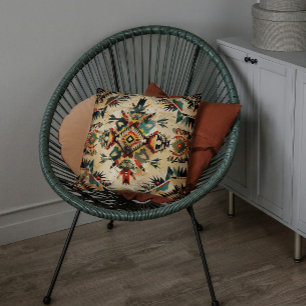 Native American Ethnic Art Tribe Pattern Vintage Throw Pillow