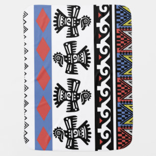 Native American Ethnic Illustration Baby Blanket