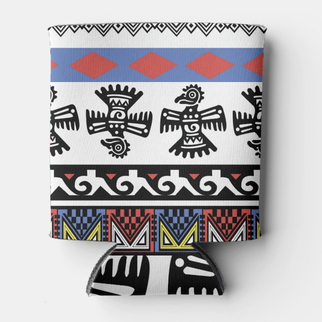 Native American Ethnic Illustration Can Cooler (Front)