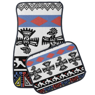 Native American Ethnic Illustration Car Floor Mat