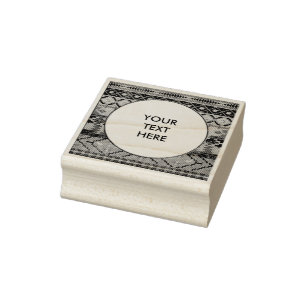 native american fabric frame 1 + your ideas rubber stamp