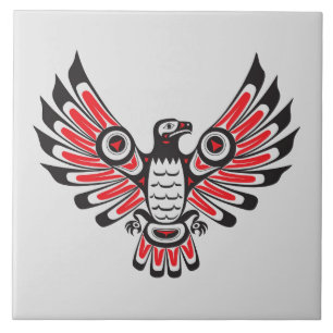 Native American Fire Bird Ceramic Tile