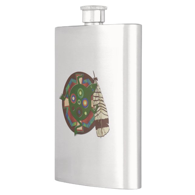 Native American Folk Frog Flask (Left)