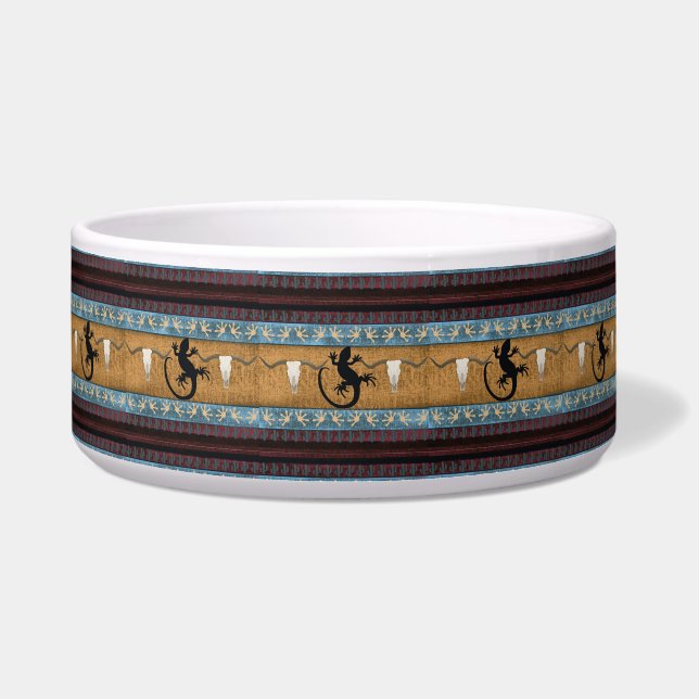 Native American Gecko Pattern Bowl (Front)