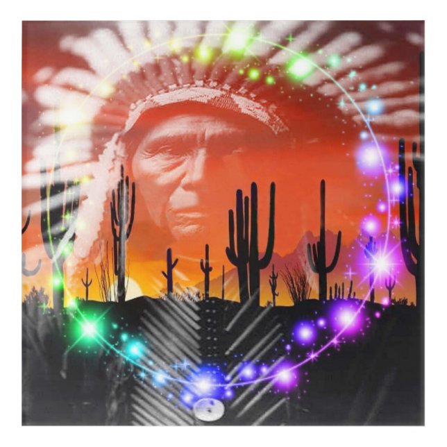 Native American Ghost Dance Acrylic Print (Front)