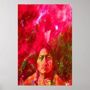 Native American Ghost of Sitting Bull Poster