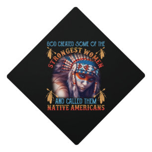Native American Girl Graduation Cap Topper
