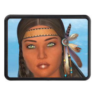 Native American Girl Hitch Cover