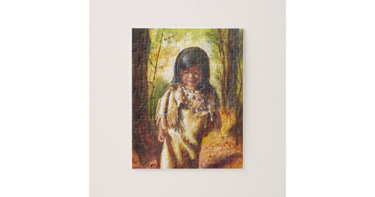 Native American Girl Jigsaw Puzzle Zazzle