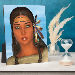 Native American Girl Plaque