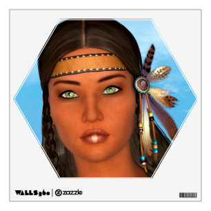 Native American Girl Wall Sticker