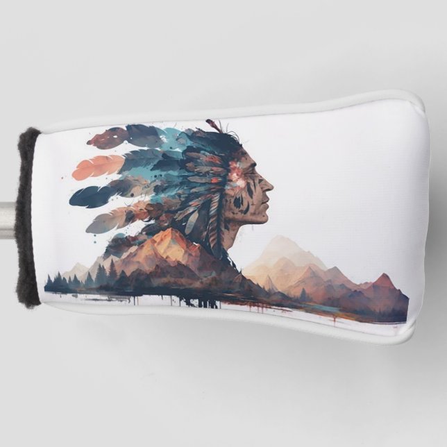 Native American Golf Head Cover (Front)