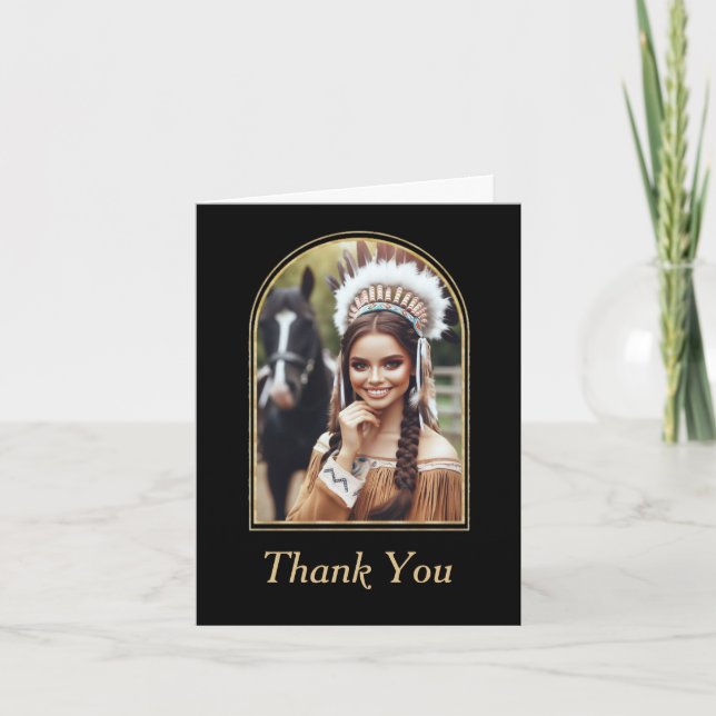 Native American Graduation Thank You Card (Front)