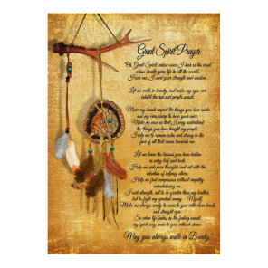 Native American Great spirit Prayer Poster