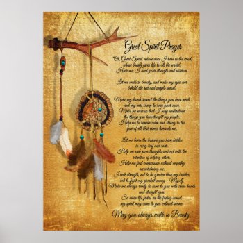 Native American Great Spirit Prayer Poster by Irisangel at Zazzle