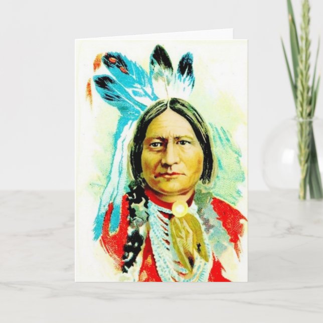 Native American Greeting Card with Sitting Bull (Front)
