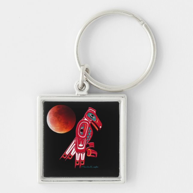 Native American HAIDA EAGLE Key-Chain Collection Keychain (Front)
