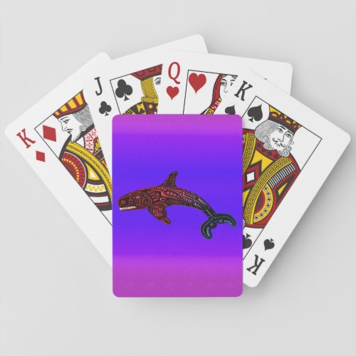 Native American Haida Killer Whale Orca Art Poker Cards