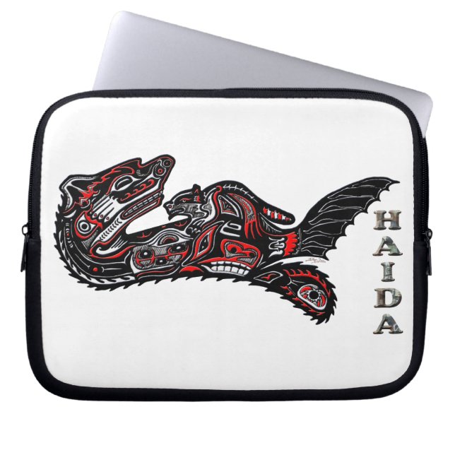 Native American Haida Otter Art Laptop Sleeve (Front)