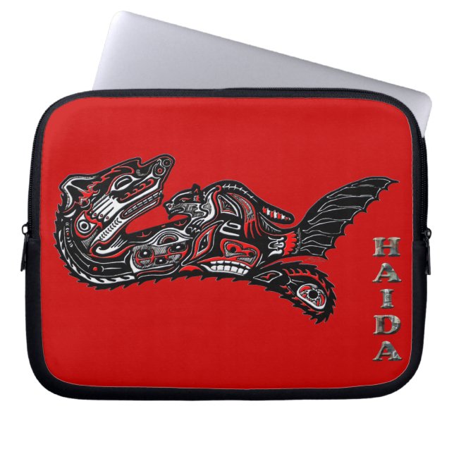 Native American Haida Otter Art Laptop Sleeve (Front)