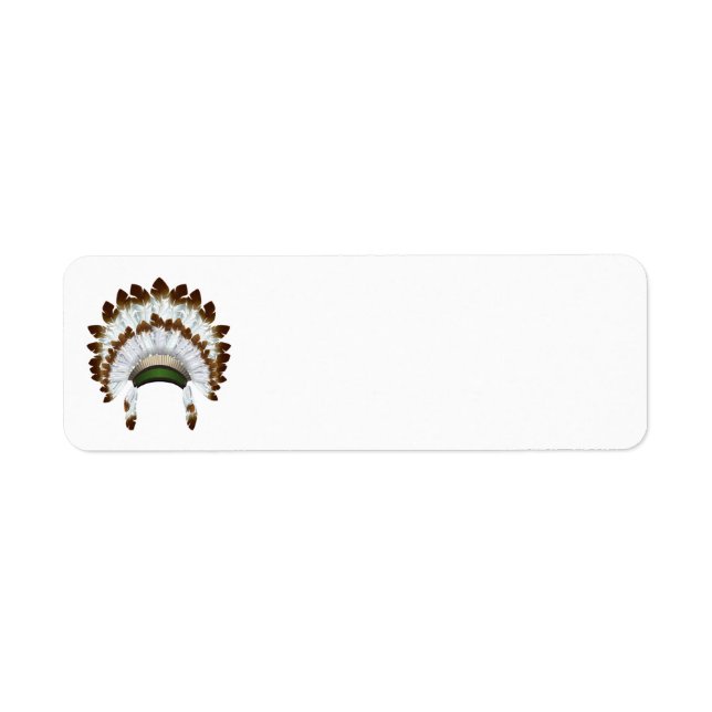 Native American Headdress Address Labels (Front)