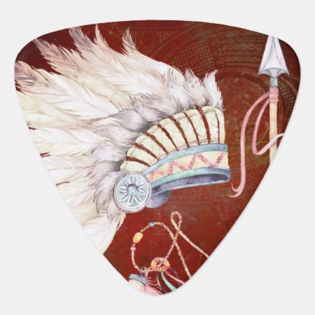 Native American Headdress Arrow Southwest Guitar Pick