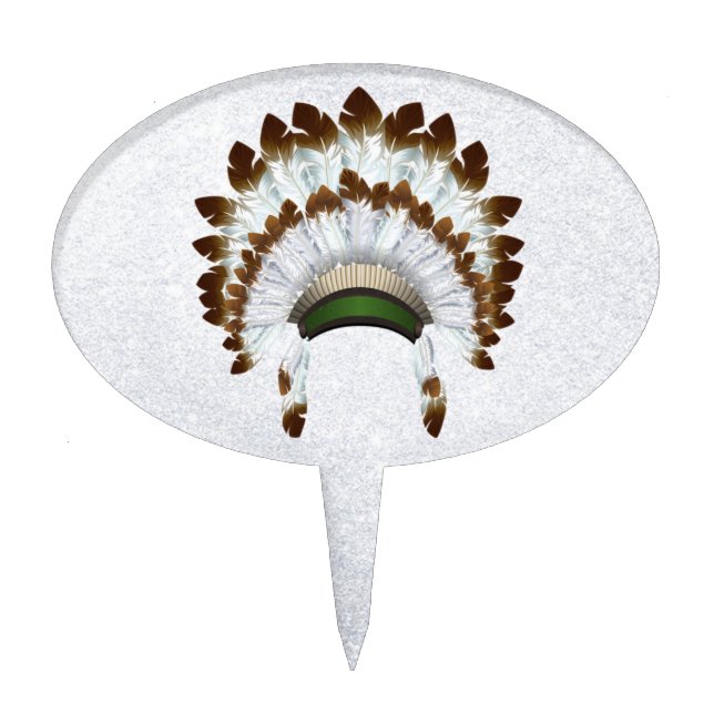 Native American Headdress Cake Topper (Front)