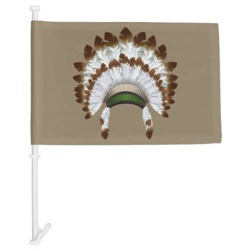 Native American Headdress Car Flag