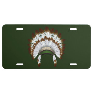 Native American Headdress License Plate