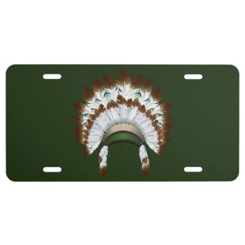 Native American Headdress License Plate