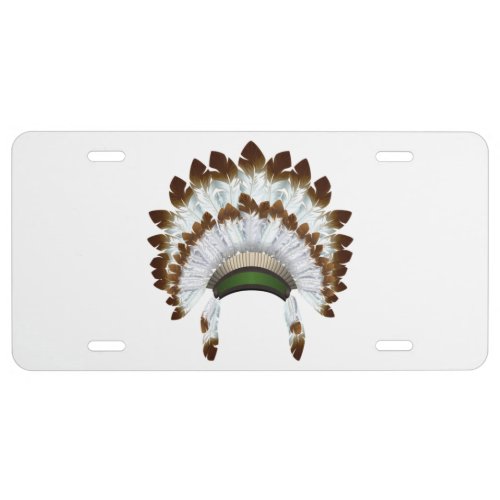 Native American Headdress License Plate