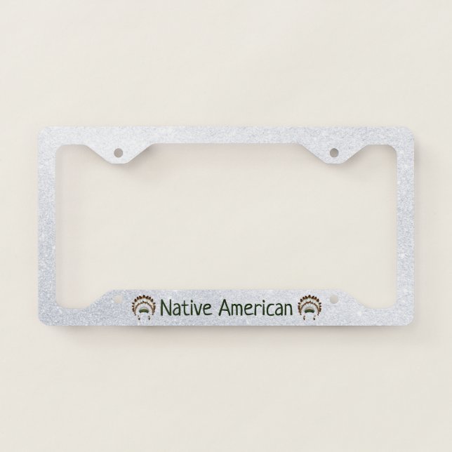 Native American Headdress License Plate Frame (Front)