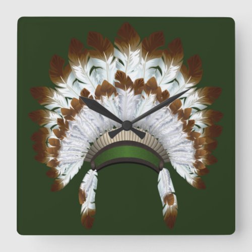 Native American Headdress Wall Clock