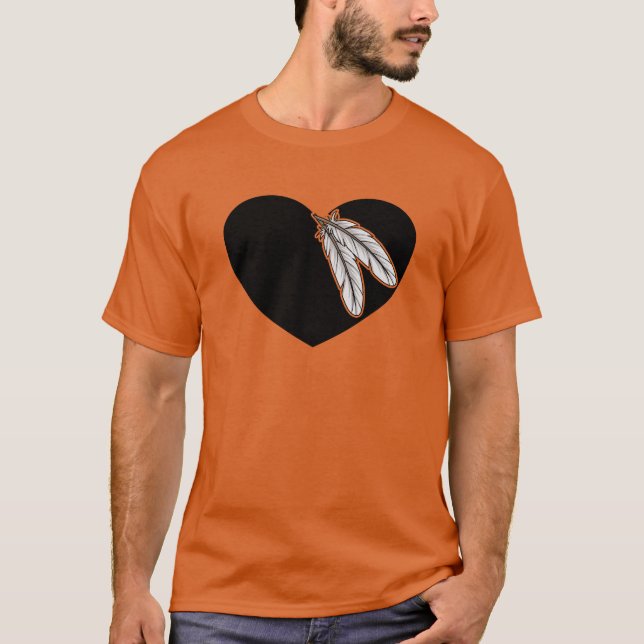 Native American Heart Indigenous Native American T-Shirt (Front)