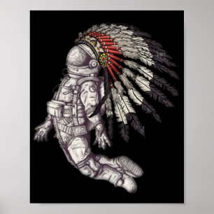 Native American heritage astronaut Poster