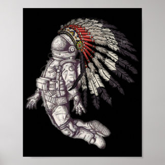Native American heritage astronaut Poster