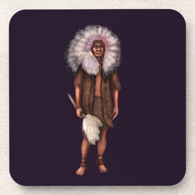 Native American Heritage Beverage Coaster (Front)