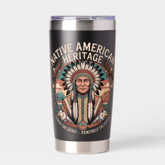 Native american heritage insulated tumbler