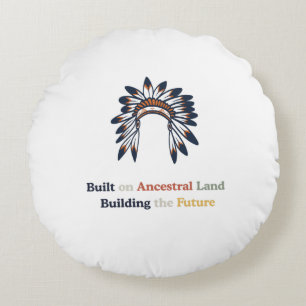 Native American Heritage Month Ancestral Land  Round Pillow